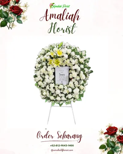 Krans Bunga Duka Cita di Rumah Duka Daan Mogot (cabang)